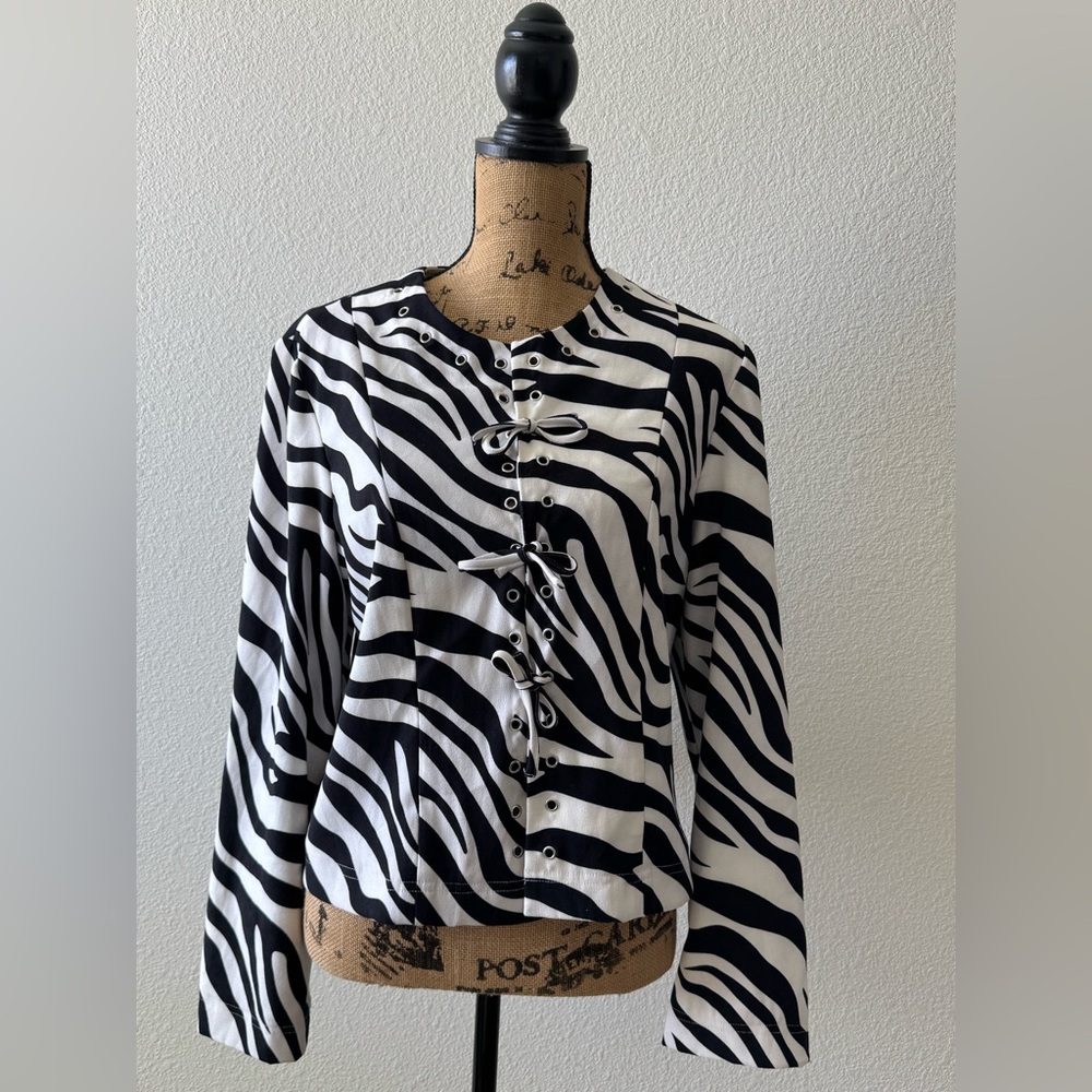 Sandro Zebra Print Blazer